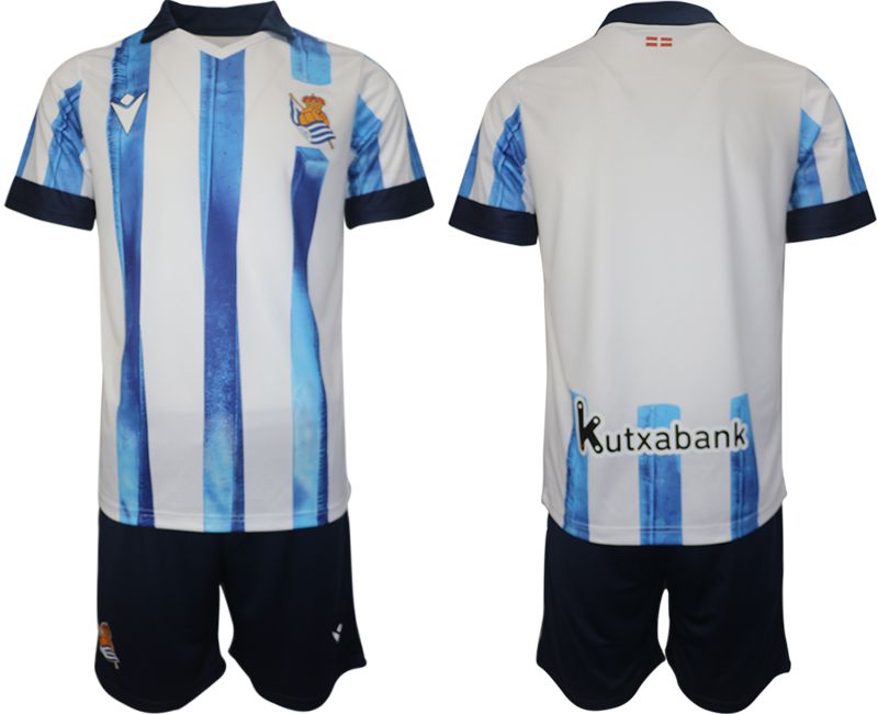 Men 2023-2024 Club Real Sociedad home blank white Soccer Jersey